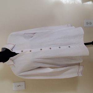 Linen embroidered white tunic